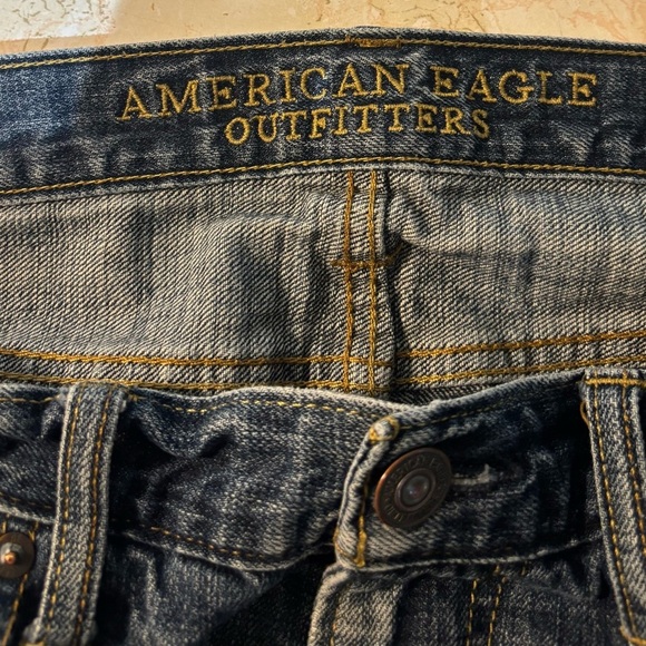 American Eagle Outfitters Medium Wash Original Straight Leg Men’s Jeans 32x32 - Picture 5 of 10